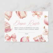 ピンクのベビーそれが冷たい外ベビーおむつラッフル エンクロージャーカード (正面)