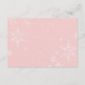 ピンクのベビーそれが冷たい外ベビーおむつラッフル エンクロージャーカード (裏面)