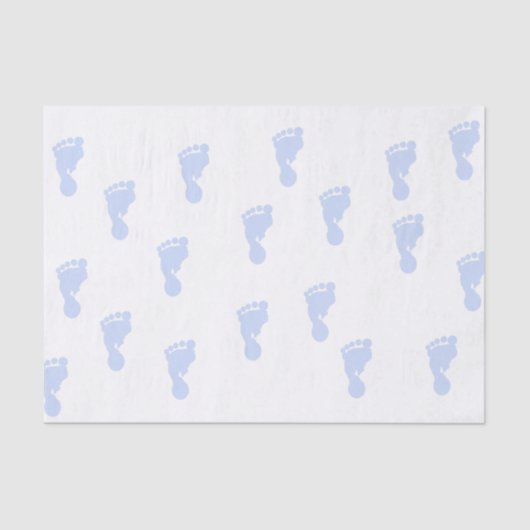 ピンクのベビーの足跡10lbのティッシュペーパー 薄葉紙 (正面)