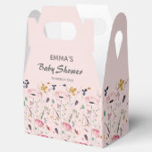 ピンクのベビーの開花ワイルドフラワーベビーシャワー フェイバーボックス (オープン)