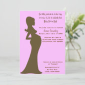 ピンクのベビーの隆起の招待状 招待状 (スタンド正面)