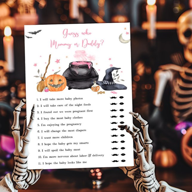 ピンクのベビーは誰がママまたはパパのゲームをブルーイング推測 (Baby is Brewing Baby Shower Guess who Mommy or Daddy Game)