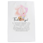 ピンクのベビーアニマルサファリ高 ミディアムペーパーバッグ (正面)