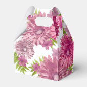 ピンクのベビーイン開花ブランチのシャワーありがとう フェイバーボックス (裏面サイド)