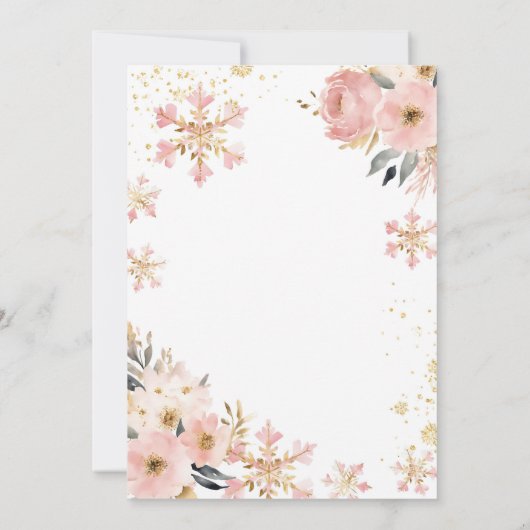 ピンクのベビーカーの女の子Bearly待ち赤ちゃんシャワー 招待状 (裏面)