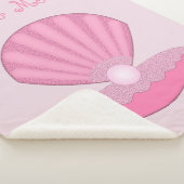 ピンクのベビーガールオイスターシェルと真珠の新しい母 シェルパブランケット (3/4)