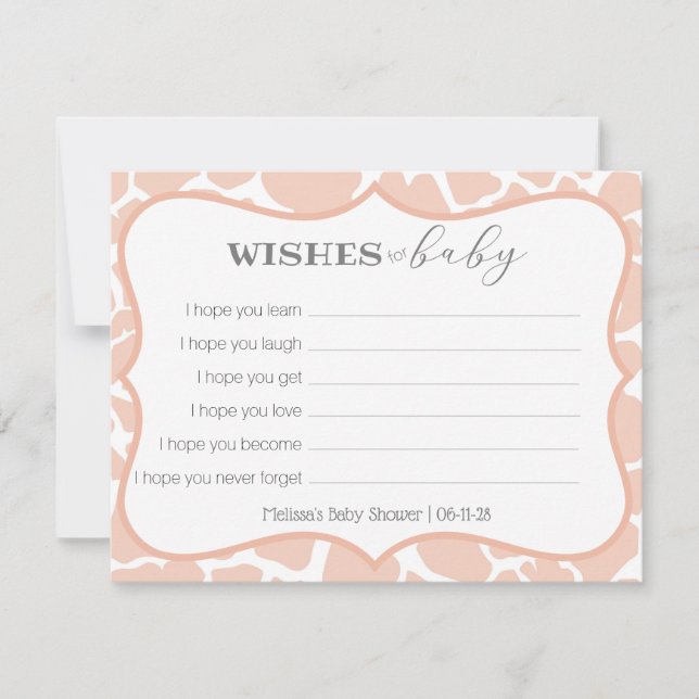 ピンクのベビーガールキリンがベビーを願う (正面)