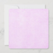 ピンクのベビーガールシャワー 招待状 (裏面)