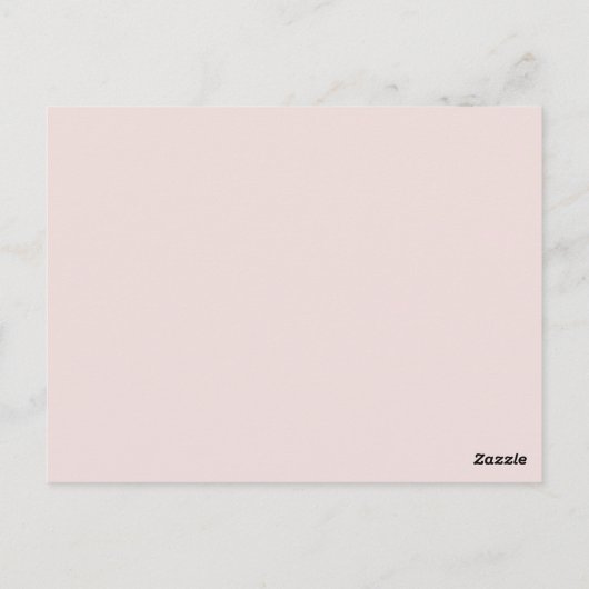 ピンクのベビーガールモダンの写真サンキューカード ポストカード (裏面)