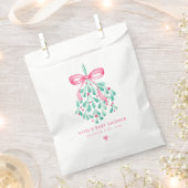 ピンクのベビーガール乳母指の冬のベビーシャワー フェイバーバッグ (クリップ留めされた状態)