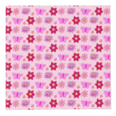 ピンクのベビーガール蝶と花カスタムの フォトキューブ (右)