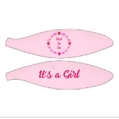 ピンクのベビーガール蝶と花カスタムの ミニバスケットボール (パネル)