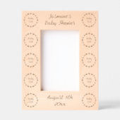 ピンクのベビーガール蝶と花ベビーシャワー レーザー彫刻フレーム (正面)