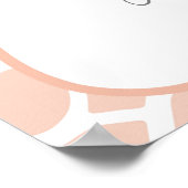 ピンクのベビーガールGiraffeベビーシャワー ポスター (角)