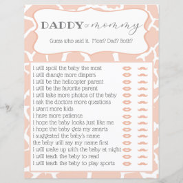 ピンクのベビーキリンのシャワーゲームそれを言った