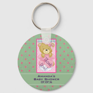 ピンクのベビークマ赤ちゃんシャワーのお気に入り キーホルダー