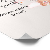 ピンクのベビークマ&バルーンのトリートポスター ポスター (角)