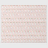 ピンクのベビークラウンパターンを持つ小さなフローラキリン ラッピングペーパー (フラット)