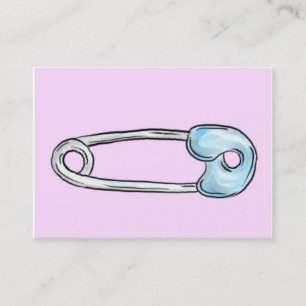 ピンクのベビーシッターの名刺のおむつPin 名刺
