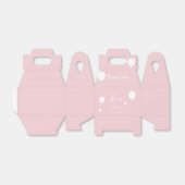 ピンクのベビーシャワーのお礼箱 フェイバーボックス (折り畳みなし)