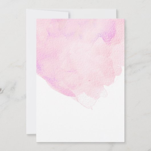 ピンクのベビーシャワーのブランチの招待状 招待状 (裏面)