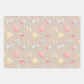 ピンクのベビーシャワーの品揃え ラッピングペーパーシート (正面3)