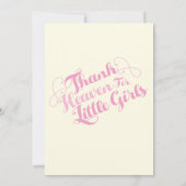 ピンクのベビーシャワー招待状でかわいらしい 招待状 (裏面)