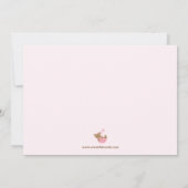 ピンクのベビーシャワー招待状 招待状 (裏面)