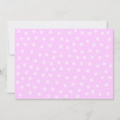 ピンクのベビーシャワー招待状 馬車の招待状 招待状 (裏面)