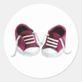 ピンクのベビーシューズ ステッカー, 女の子のベビーシャワー タグ