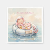 ピンクのベビーセーラーガール スタンダードカクテルナプキン (正面)