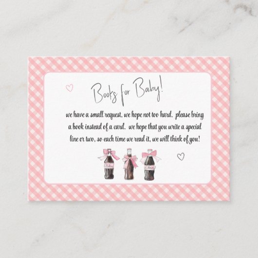 ピンクのベビーソーダポップ・アートのーがベビー エンクロージャーカード (正面)