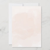 ピンクのベビーブーティフローラ水色ベビーシャワー 招待状 (裏面)