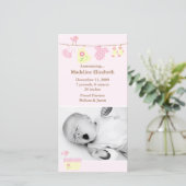 ピンクのベビーランドリー生誕発表 案内状 (スタンド正面)