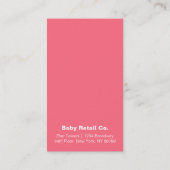 ピンクのベビー及び子供の関連ビジネス 名刺 (裏面)