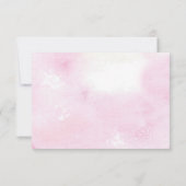 ピンクのベビー外の赤ちゃんシャワーが冷たい サンキューカード (裏面)