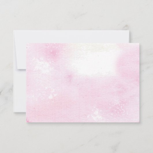 ピンクのベビー外の赤ちゃんシャワーが冷たい サンキューカード (裏面)