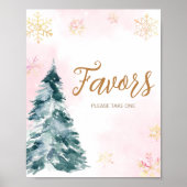 ピンクのベビー外の食べ物は冷たい ポスター (正面)