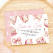 ピンクのベビー寒い外の本ベビー エンクロージャーカード