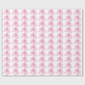 ピンクのベビー象の包装紙 ラッピングペーパー (フラット)