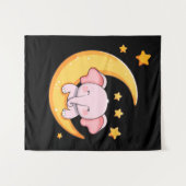 ピンクのベビー象 タペストリー (正面(横))