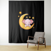 ピンクのベビー象 タペストリー (インサイチュ)