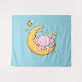 ピンクのベビー象 タペストリー (正面(横))