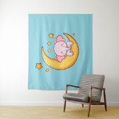 ピンクのベビー象 タペストリー (インサイチュ)