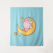 ピンクのベビー象 タペストリー (正面)