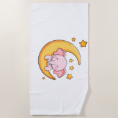 ピンクのベビー象 ビーチタオル (正面)