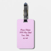 ピンクのベビー象 ラゲッジタグ (裏面縦)
