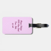 ピンクのベビー象 ラゲッジタグ (裏面横)