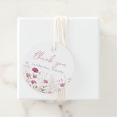 ピンクのベビー開花フローラワイルドフラワーベビーシャワー フェイバータグ (インサイチュ)