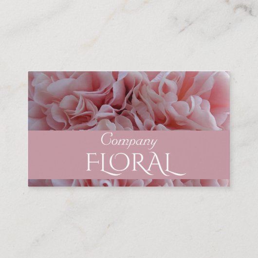 ピンクのベルベットの花マロー 名刺 (裏面)
